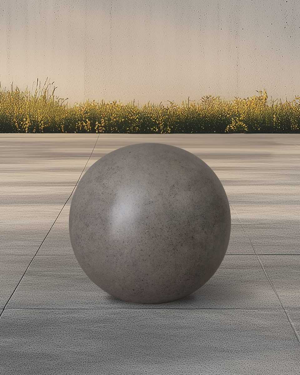 Pozzo Terrazzo Gray 24" Gazing Ball